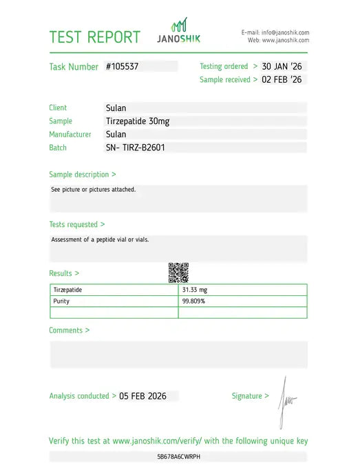 SULAN third-party test report Report #105537