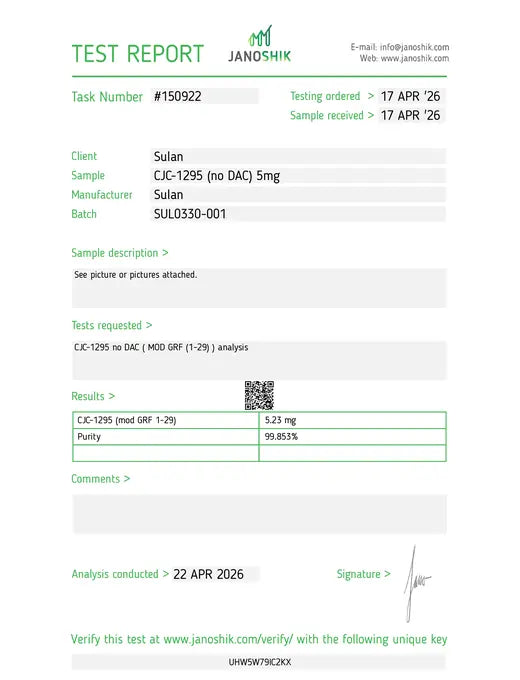 SULAN third-party test report Report #150922