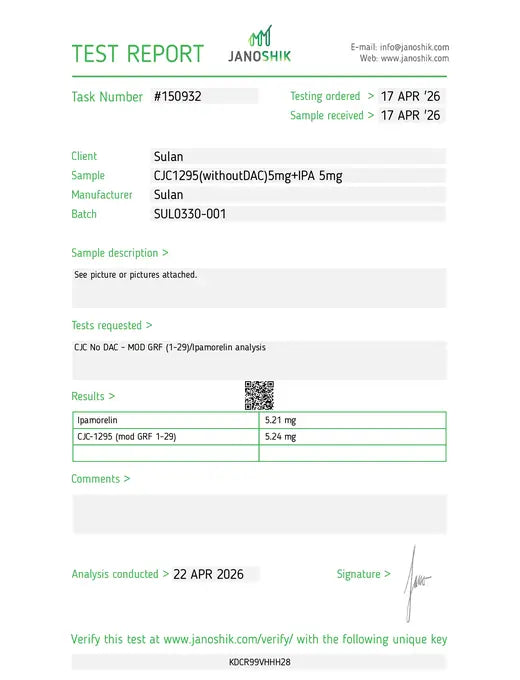 SULAN third-party test report Report #150932