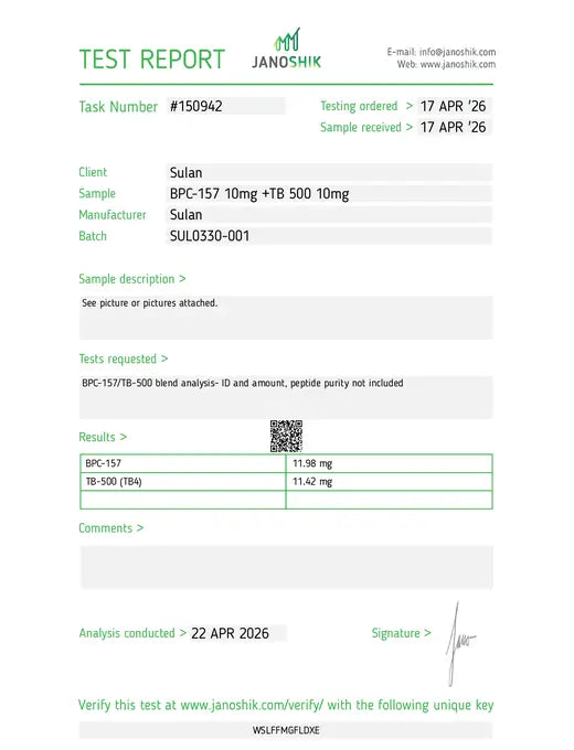 SULAN third-party test report Report #150942
